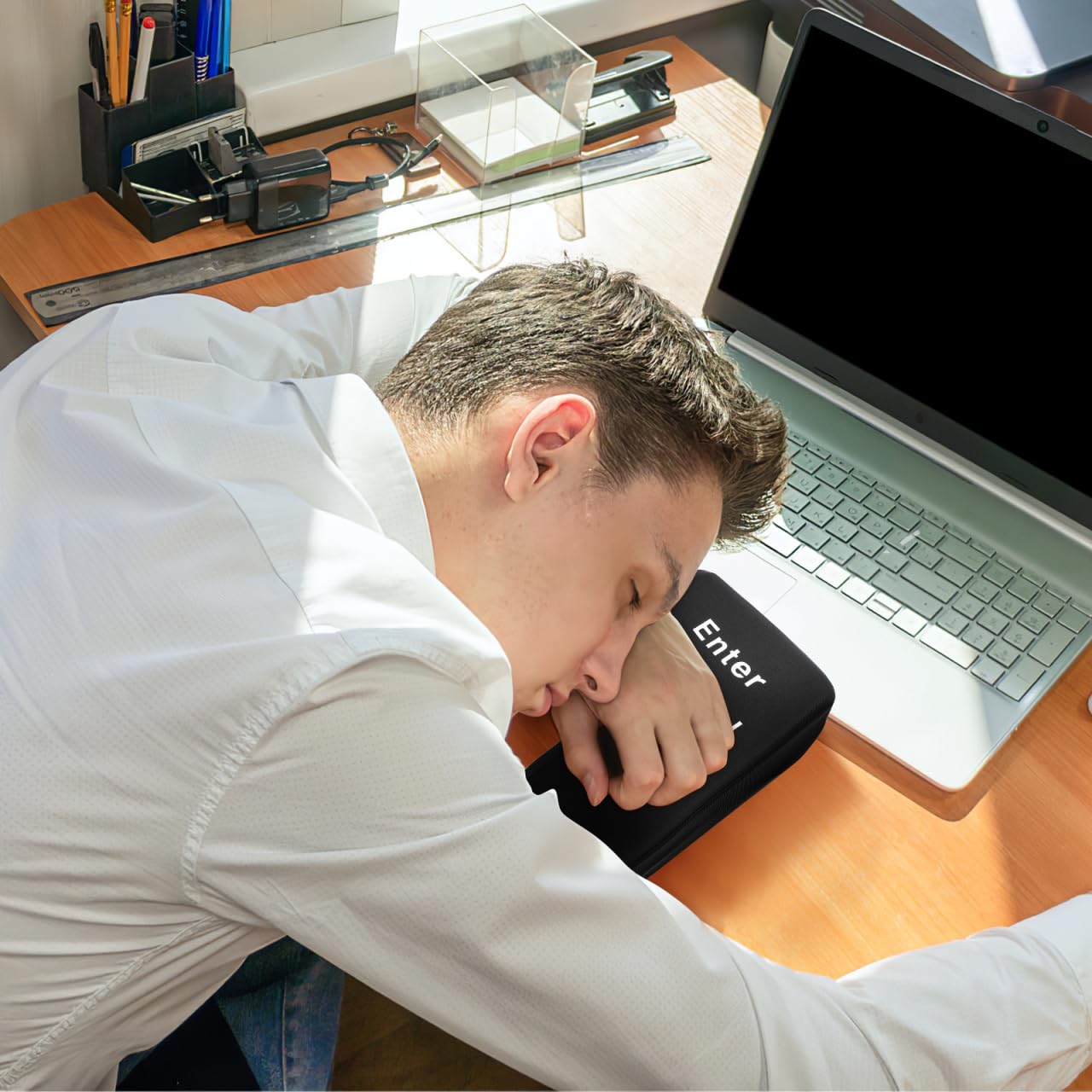 Amosfun Cuscino Enter Gigante Antistress Con Connessione Usb Morbido Supporto Pisolino Per Ufficio Scrivania Strumento Relax Stress Relief
