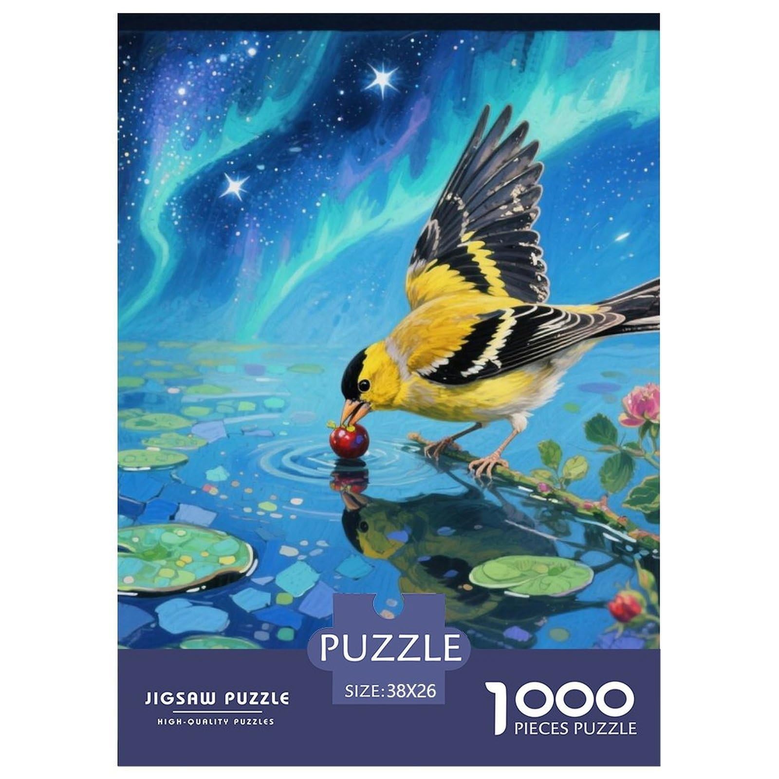 Goldfinch 1000 Puzzles Adults Puzzle Adults Puzzle Gifts Birthday Animal Home Decoration Decompression 38x26cm/1000pcs — image 1