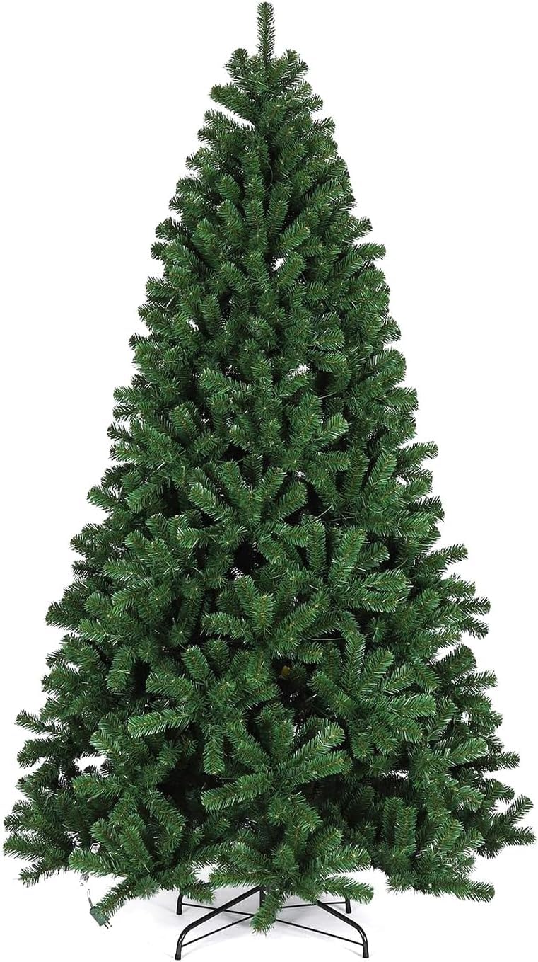 Kktech Green Premium Artificial Christmas Tree – 7Ft 8Ft 10Ft Bushy Xmas Tree With Metal Stand And Realistic Pvc Branches – Christmas Tree For Indoor Holiday Decoration (7Ft (210Cm))