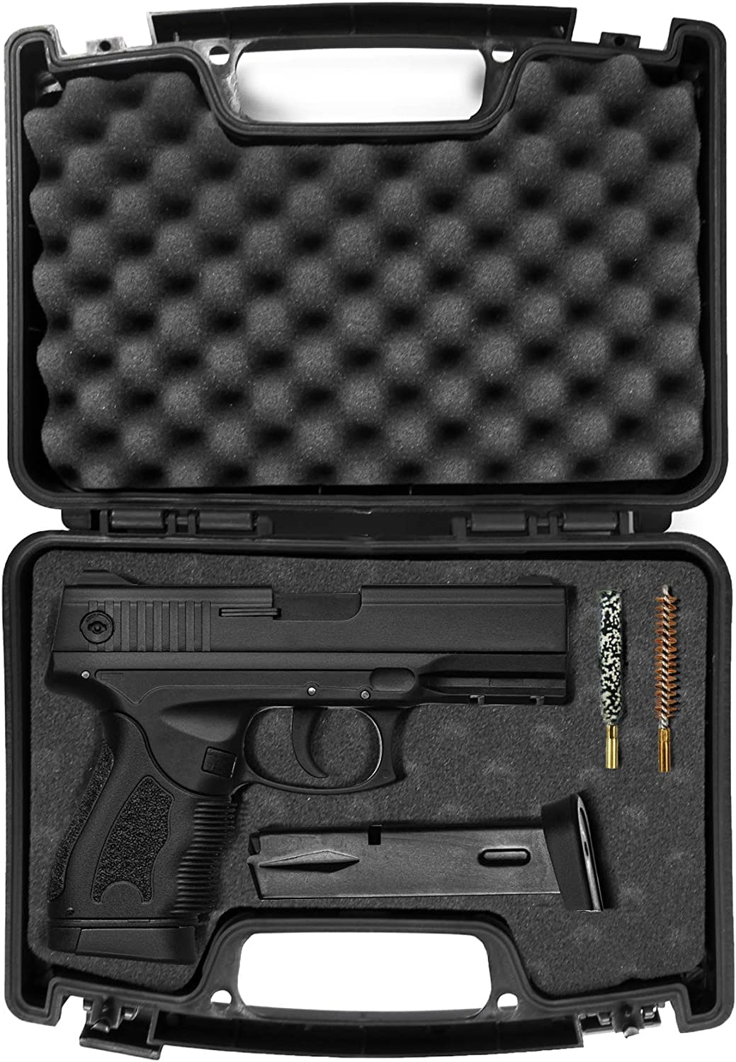 VicBre Custodie per Pistola 26x 20 x 8 (cm) Custodia in Plastica Dura con Schiuma Protettiva per Pistola Protettiva