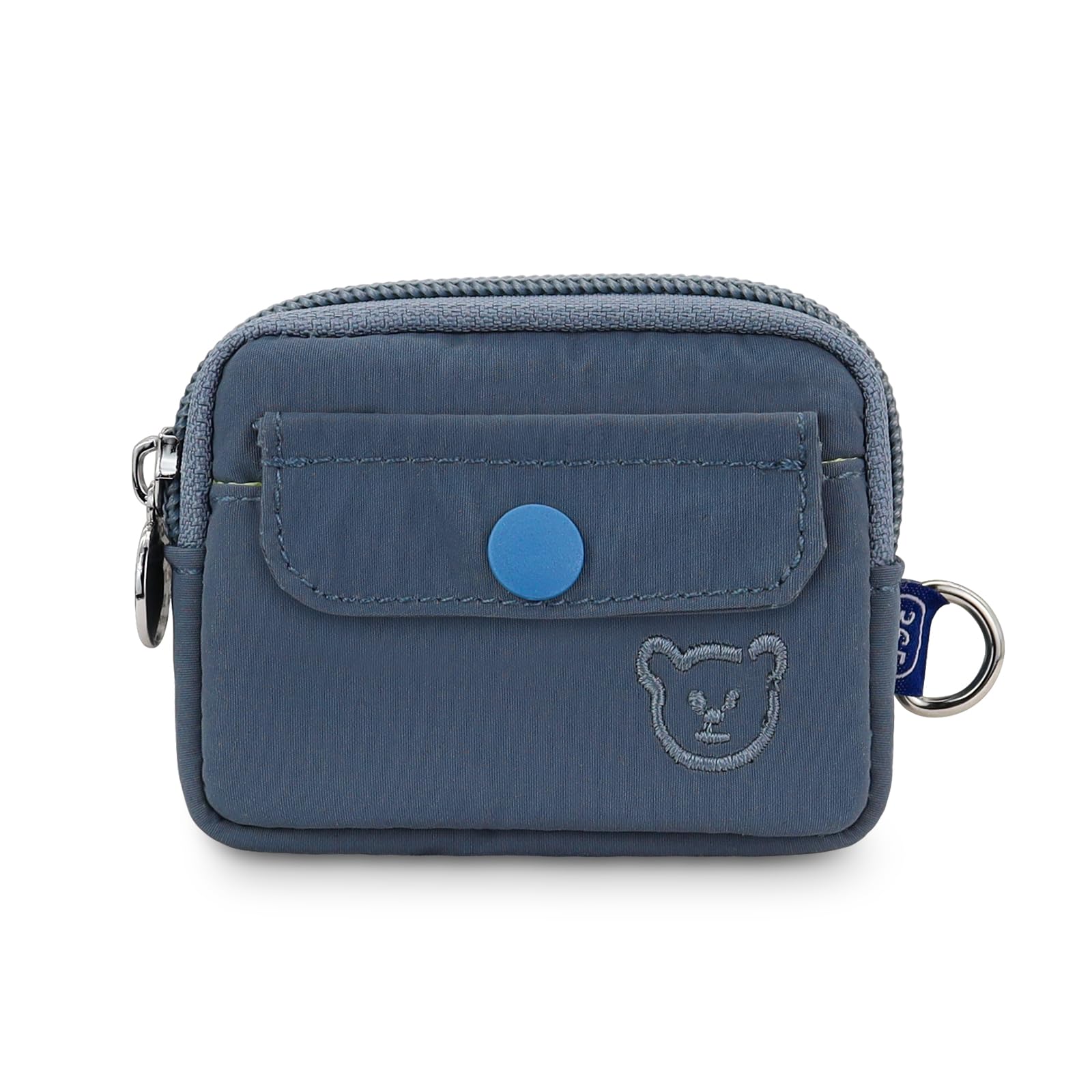 AdiStylinno Coin Purse, Portable Change Purse Cute Mini Change Wallet with Zipper and Snap Small Wallet for Women (Blue)