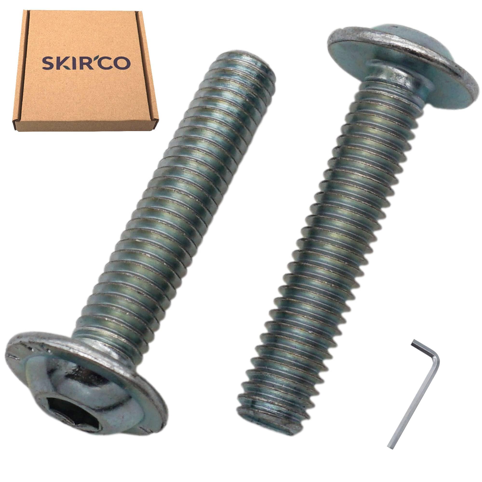 SKIR'CO (20 pezzi) Viti a Testa Bombata con Esagono Incassato M6 x 30 mm con Flangia, Bulloni ISO 7380-2 Zincati, Completamente Filettati
