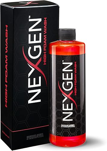 Nexgen Lavado de alta espuma, espuma intensa para lavado de autos, resistente a la suciedad y la suciedad, suave con la pintura de autocuerpo,