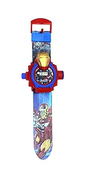 KAS Avengers Projector Watch for Kids 24 Images Digital Watch for Kids Digital Watch for Boys (Multicolor)