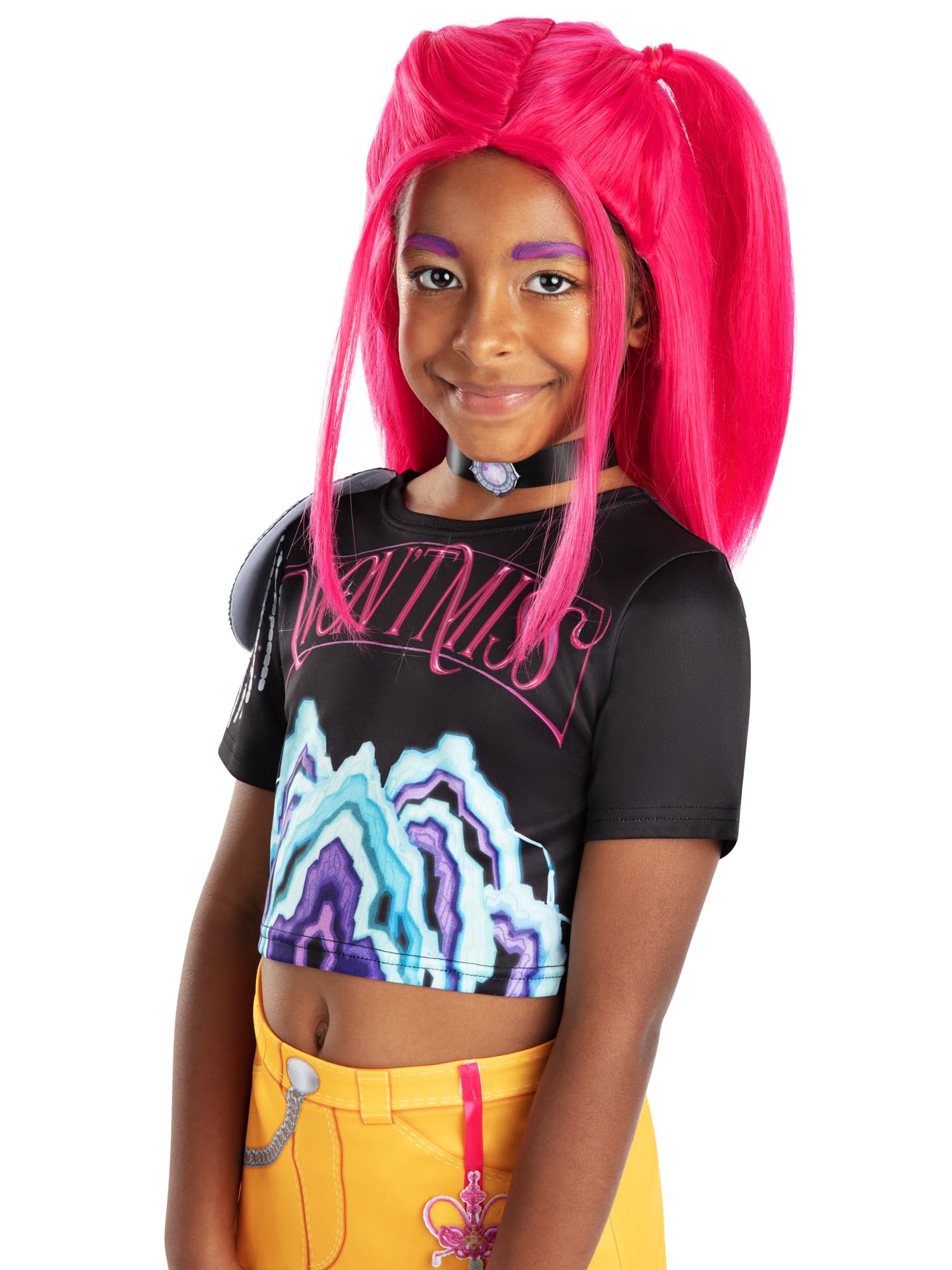 RUBIES PELUCA MIRA per ragazza, ragazze, k-pop- guarda, netflix, parrucca, licenza ufficiale Netflix, demon hunters, huntrix, per carnevale, feste e cosplay