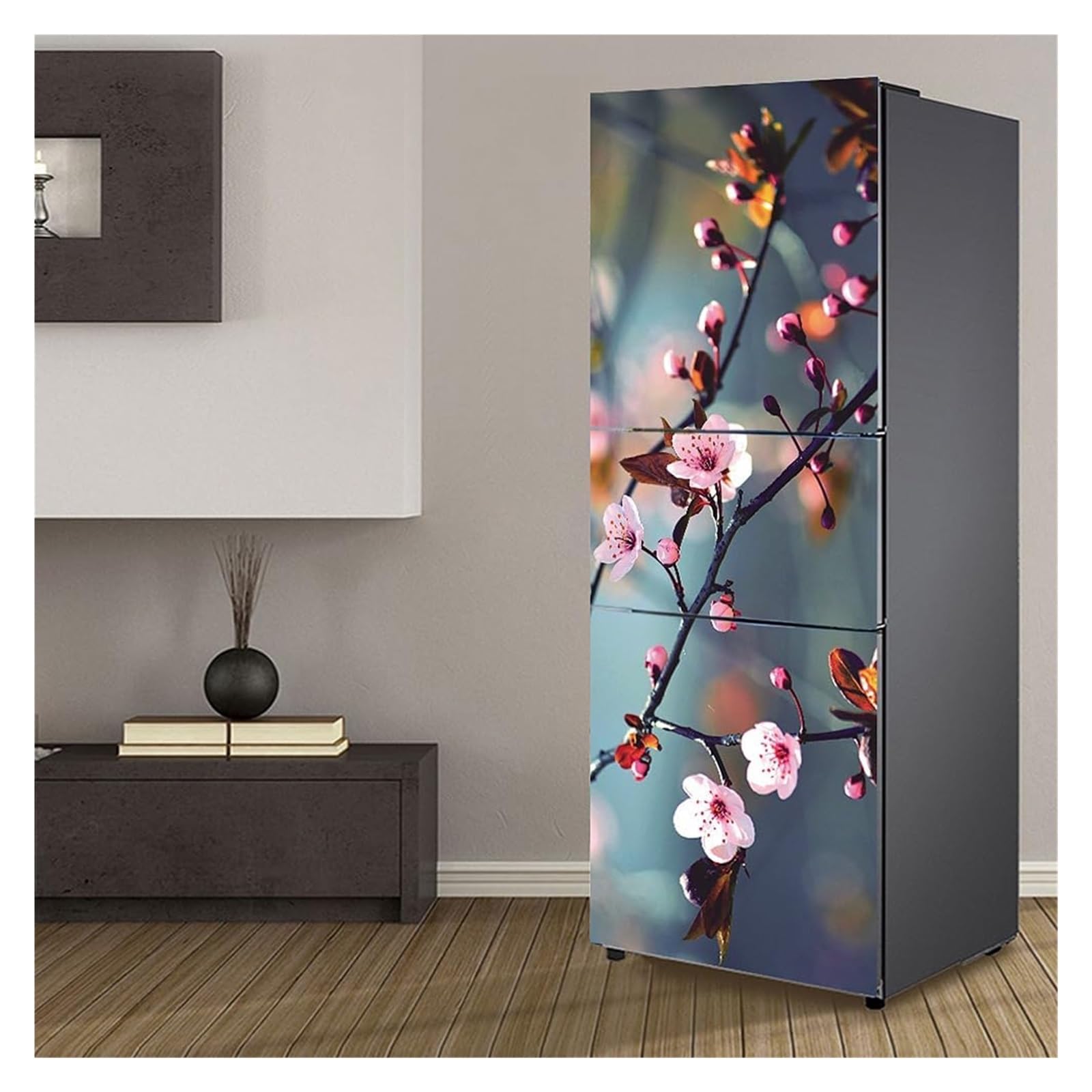 GDHKDDFL Minimalist, luxury-inspired fridge decals, Fridge Sticker Full Covering Door Covers Skins Wall Stickers for Kitchen Decal(M: 60x180 cm)