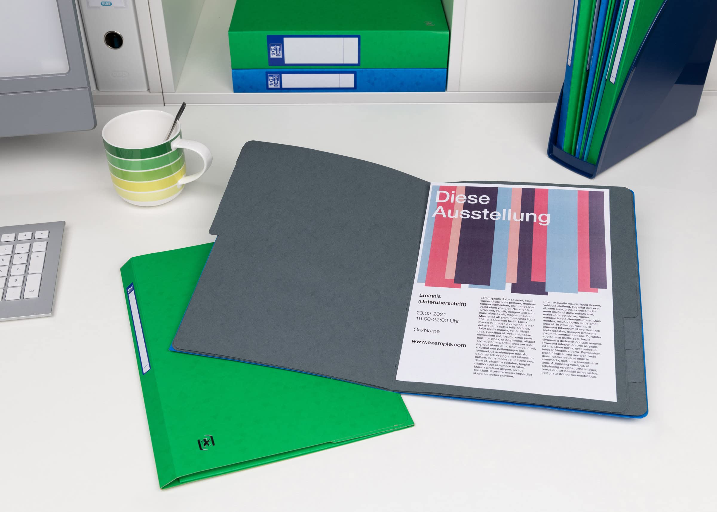 Oxford 400116251 - Carpeta archivadora, color azul 8 Fächer
