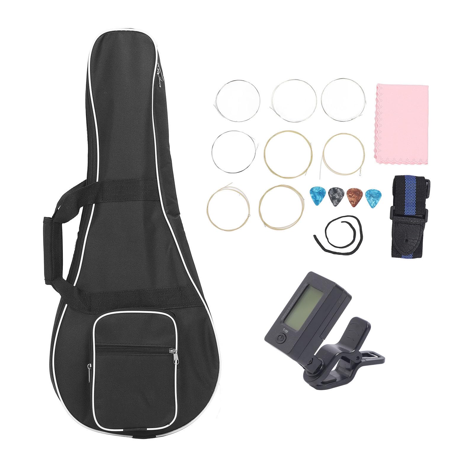 Zestaw Instrumentów Mandolinowych 8 Sznurka Mandolina z Mandoliny z Plamkowatymi Sznurkami i Czyszczeniem dla Początkujących Dorosłych Zielony