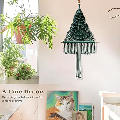 Miniatura 2 de KetosKun Macramé - Decoración bohemia para colgar en pared, elegante y bohemio hecho a mano, tapiz de árbol tejido, decoración acogedora para el