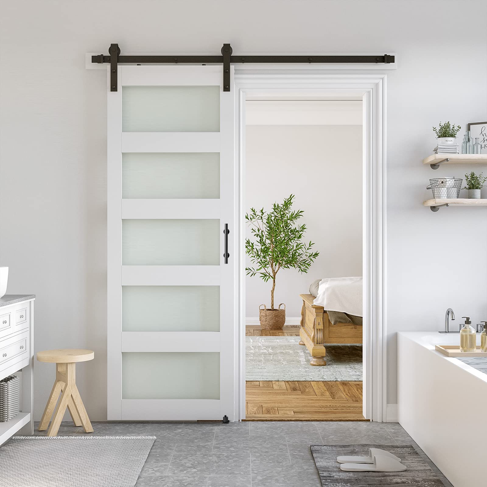 SmartStandard 32x80 Glass Barn Door