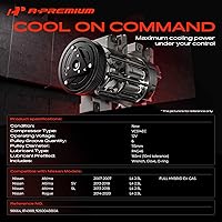 Vista 2 de A-Premium Compresor de aire acondicionado AC con embrague Compatible con Nissan Altima 2.5L 2007 2013-2018, Rogue 2.5L 2014-2020, estilo VCS-14EC