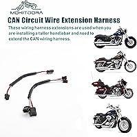 Vista 7 de MoKitDora Mazo de cables extendido para manillar CAN-Bus Switch Cableado para Harley Softail Touring Dyna Sportster Modelos 8 pulgadas