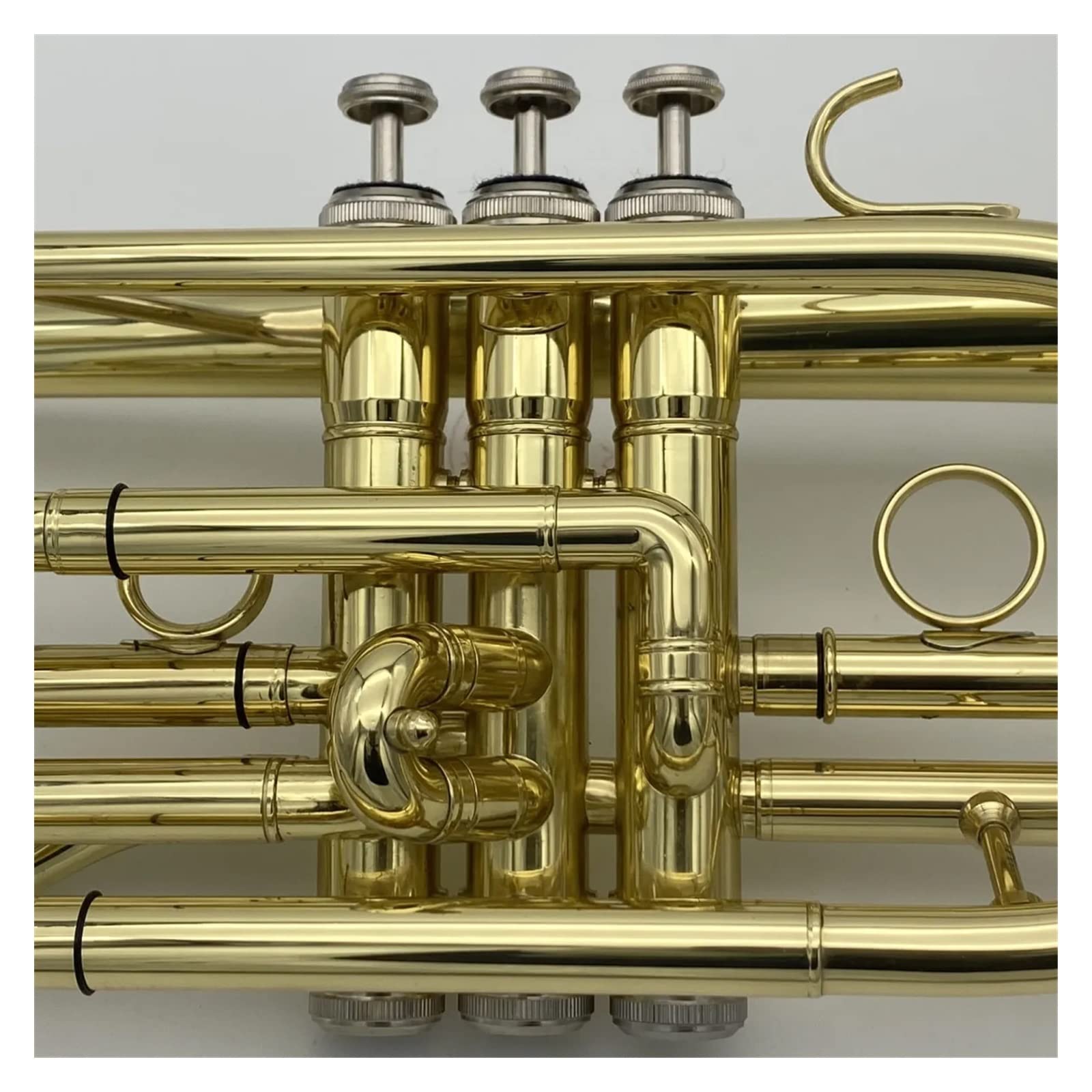 Professionelles Kornett Mit Goldener B-Taste, Importiertes Messing, Vergoldetes Trompetenhorn-Spielinstrument Anfänger Trompete