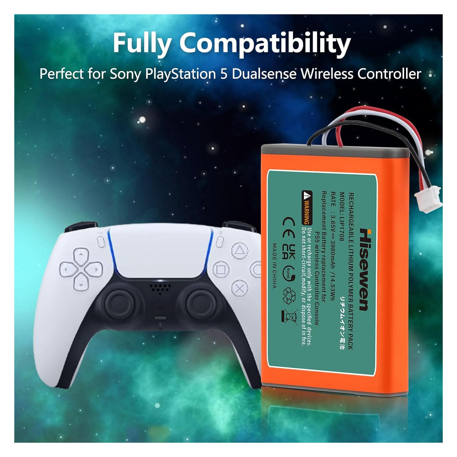 2 pilas 3980 mAh LIP1708 para mando Sony Playstation 5