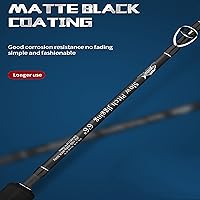 Vista 5 de GooFish® Sólido Nano Tech Serie en Blanco-Negro Mate Fuji Tamaño 6'6 Caña de Jigging de Paso Lento para Agua Salada