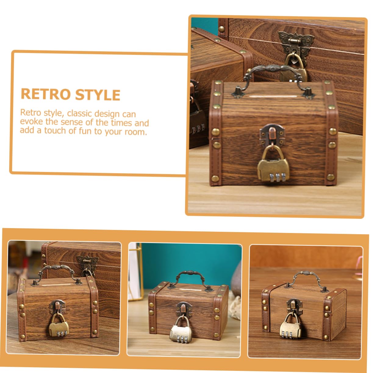 BESTonZON 1set Pirate Treasure Chest Lockable Box Retro Jewelry Storage Case for Boys and Girls for Savings Halloween Parties and Treasure Hunts Sturdy Design for Safe Storage