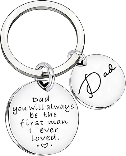 Regalo para papá de hija, hijo, llavero para hombre, regalos de boda, día del padre, papá, siempre serás el primer hombre que amé, Metal