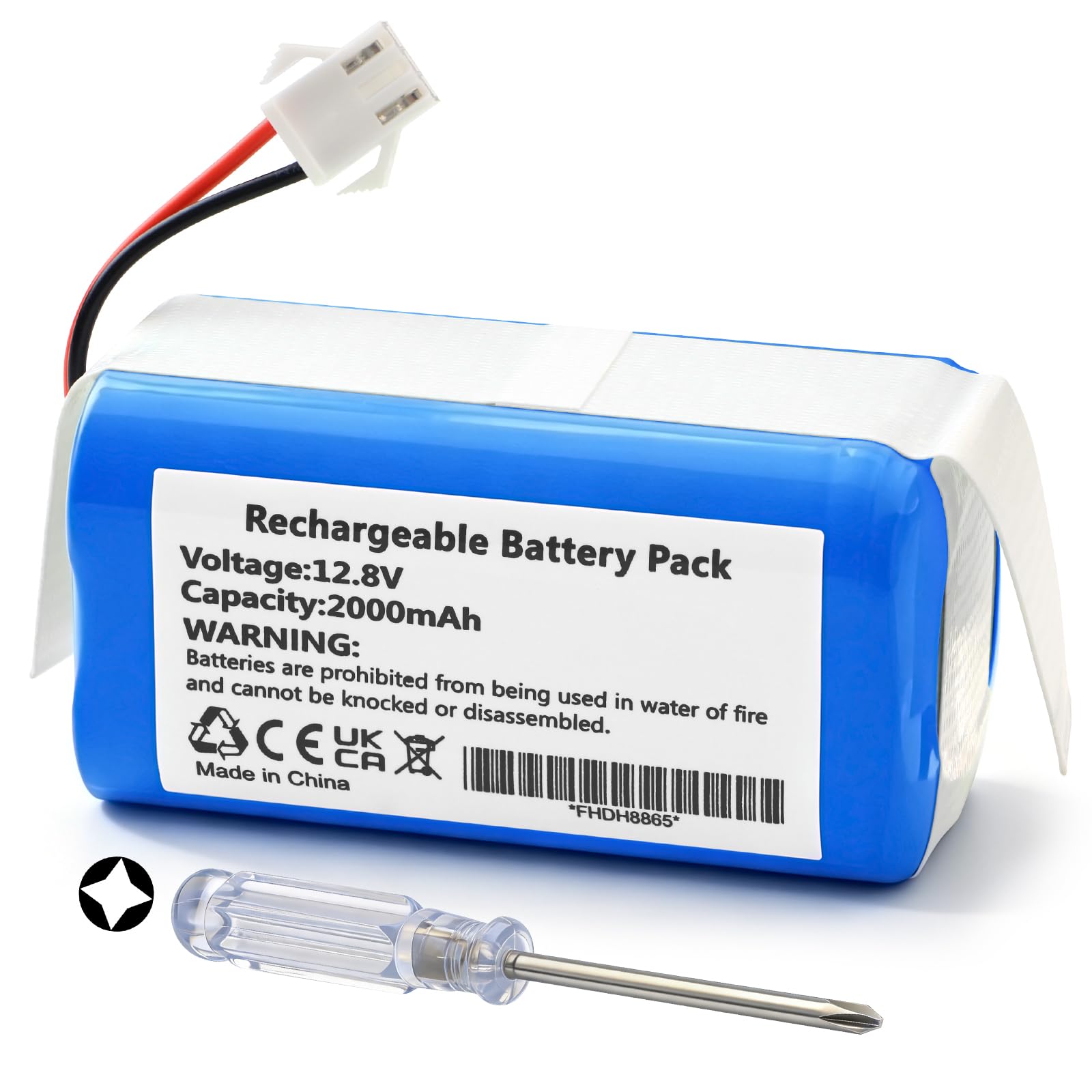 K KYUER Robot Aspirapolvere Batteria per Lefant M210 M210 Pro M213 M210P M210B M213S OKP Life K2 Robot Vacuum Cleaner Battery 12.8V 2000mAh