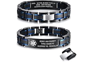 Customizable Medical ID Bracelet for Men: A Statement of Strength Amidst Health Challenges