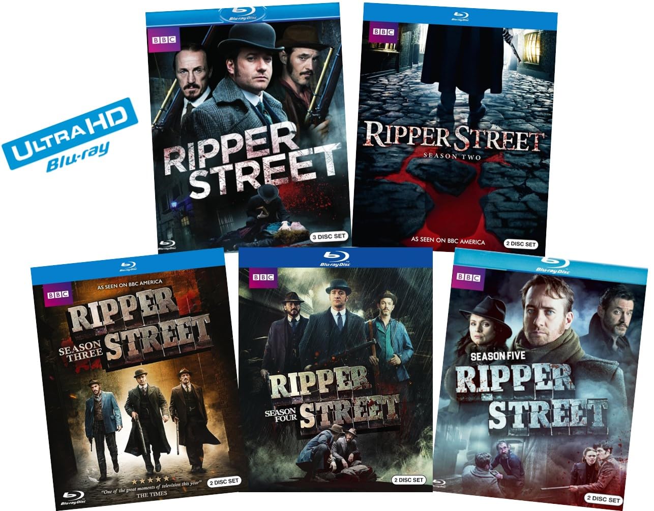 Ripper Street: The Complete Blu-ray Collection: First, Second, Third, Fourth and Fifth & Final Seasons (Season 1,Season 2,Season 3,Season 4 & Season 5) [BBC Video 11-Disc Set] Region 1/A