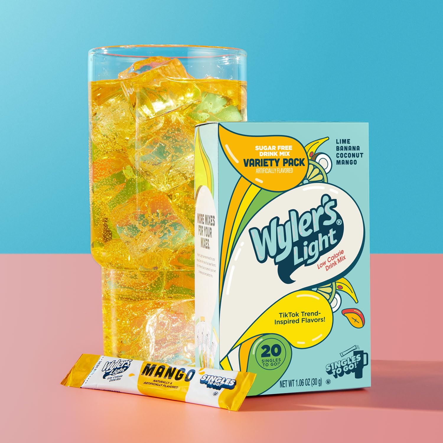 Wyler’s Light Watertok Drink Mix Bundle – V1 Base Flavors & V2 Fun Flavors (40 Sticks Total) – Sugar-Free, Low-Calorie Singles to Go Water Enhancers for Watertok Recipes