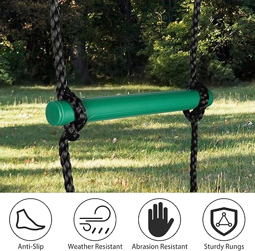 Miniatura 2 de Escalera de cuerda de escalada para niños, accesorios de entrenamiento de escalada, accesorio para patio de recreo para interiores y exteriores,