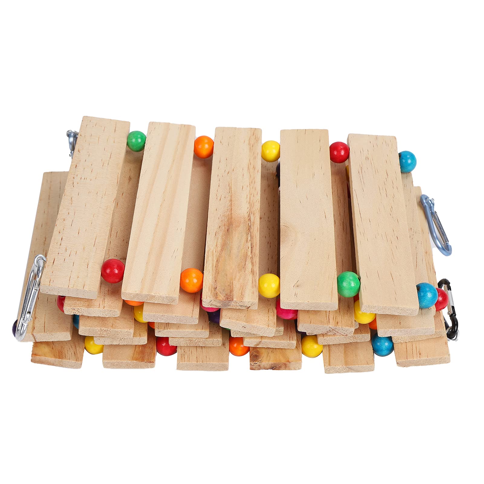 – Cryfokt Chicken Coop Toy, Wood Hanging Chicken Ladder with Colorful Wooden Beads Hooks Poultry Swing Toy Coop Accessories Ideal House Decoration for Birds Poultry Rooster Chicks (L)