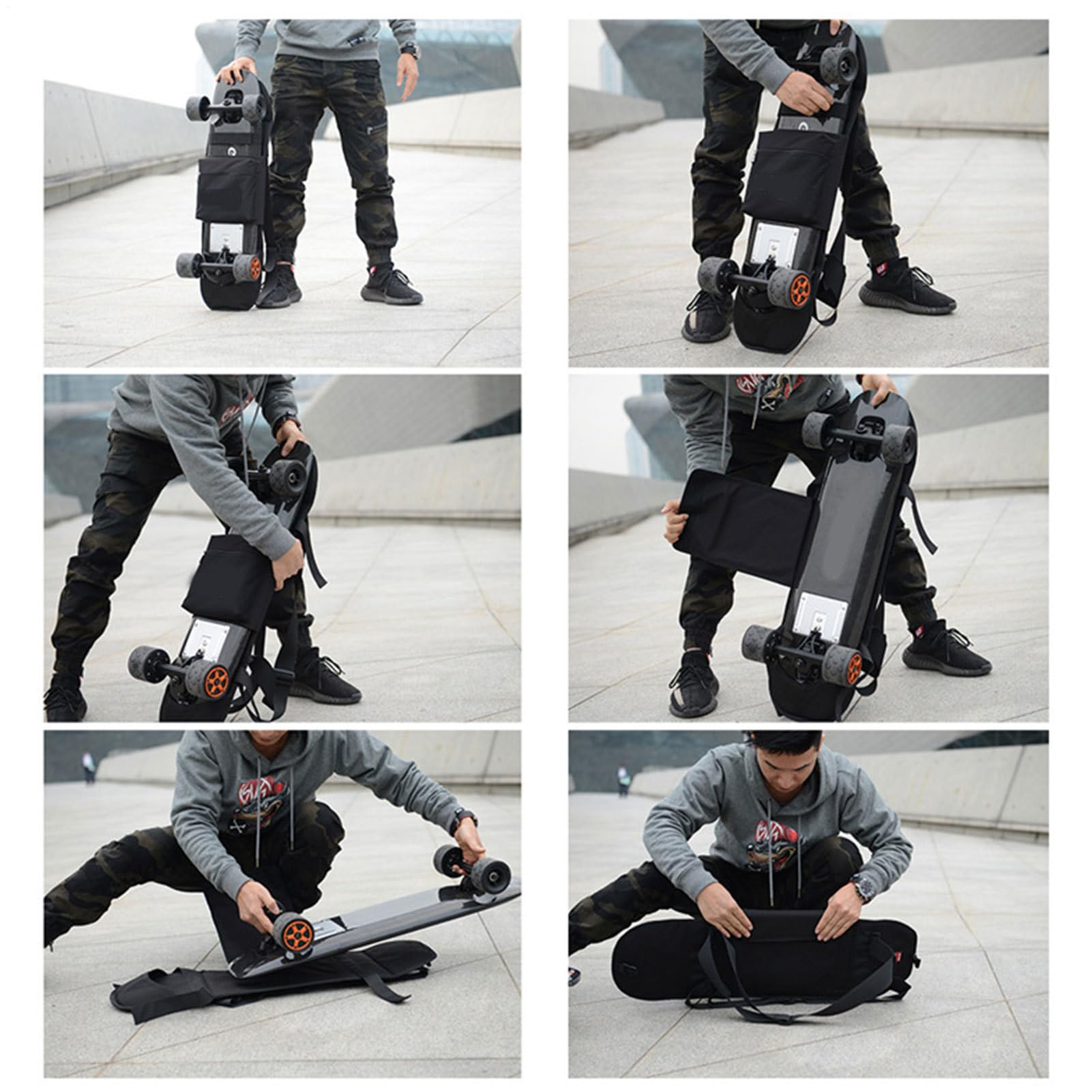 Zaino porta skateboard Organizzatore per sport all'aperto | Borsa porta skateboard con cinghie Per Viaggio, Scuola, Università, Giochi, Ragazzi, Ragazze, Adulti, Adolescenti e Studenti