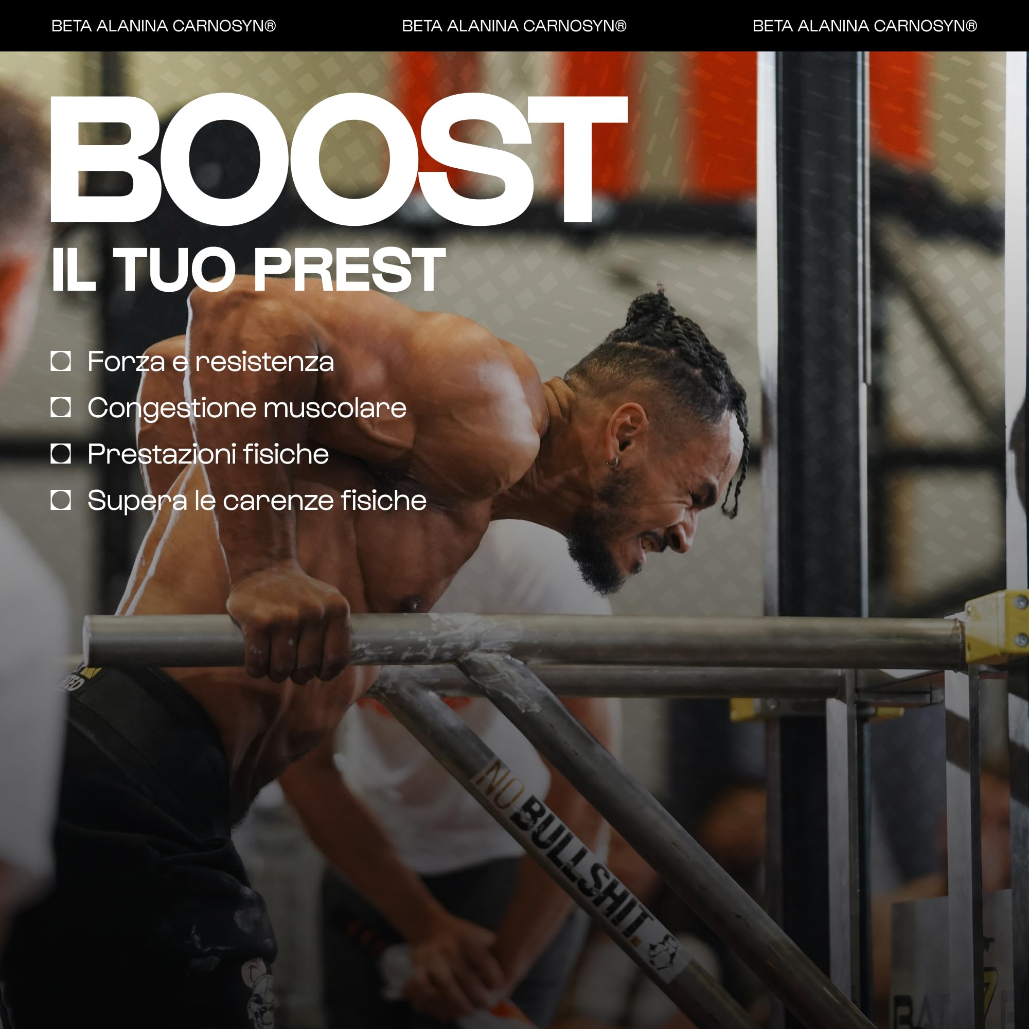 Beta-alanina brevettata | Carnosyn pura al 100% • Ritarda l'affaticamento • Riduce l'acidosi • Vegano • Aminoacido per Forza e Resistenza • Bodybuilding e Fitness | Nutrimuscle | 120 capsule