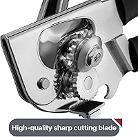 Vista 3 de Abridor de latas comercial, UHIYEE abridor de latas manual de mano resistente con mango extralargo cómodo, perilla de gran tamaño, abridor de latas