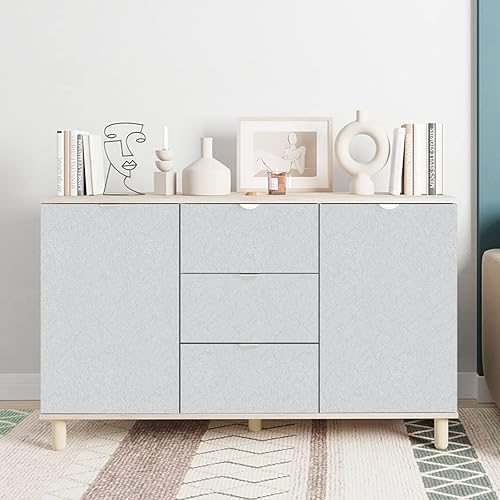 Miniatura 9 de Ienify - Papel tapiz de color gris de seda para despegar y pegar, papel de contacto de 17.7 x 196.8 pulgadas, papel tapiz autoadhesivo en relieve,