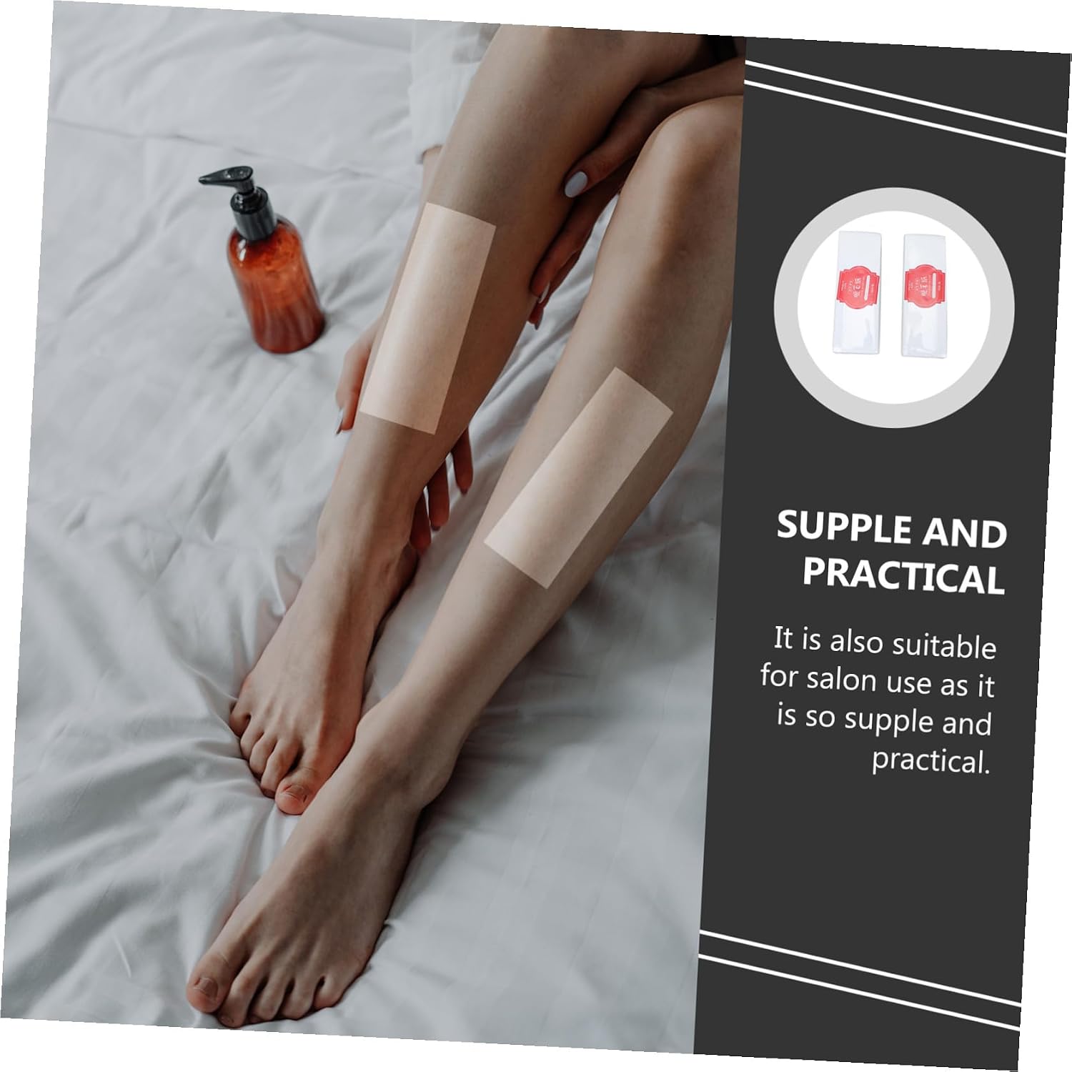 Garneck 200pcs White Non-woven Epilating Strips Waxing Paper for Quick Hair Removal Practical Wax Strips Suitable for Face and Body
