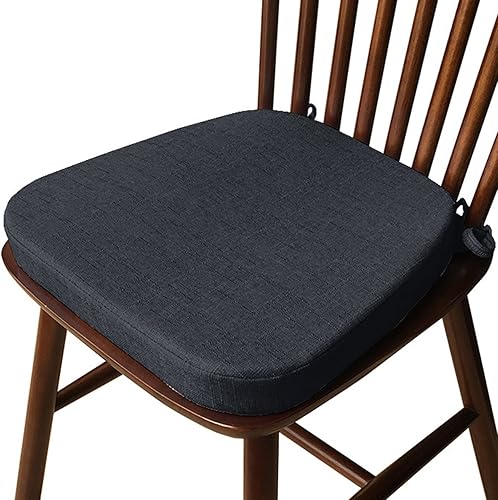 Miniatura 10 de ZTGL Cojines para silla de cocina con lazos, cojín de asiento antideslizante con cremallera, funda lavable a mano o a máquina, almohadillas para