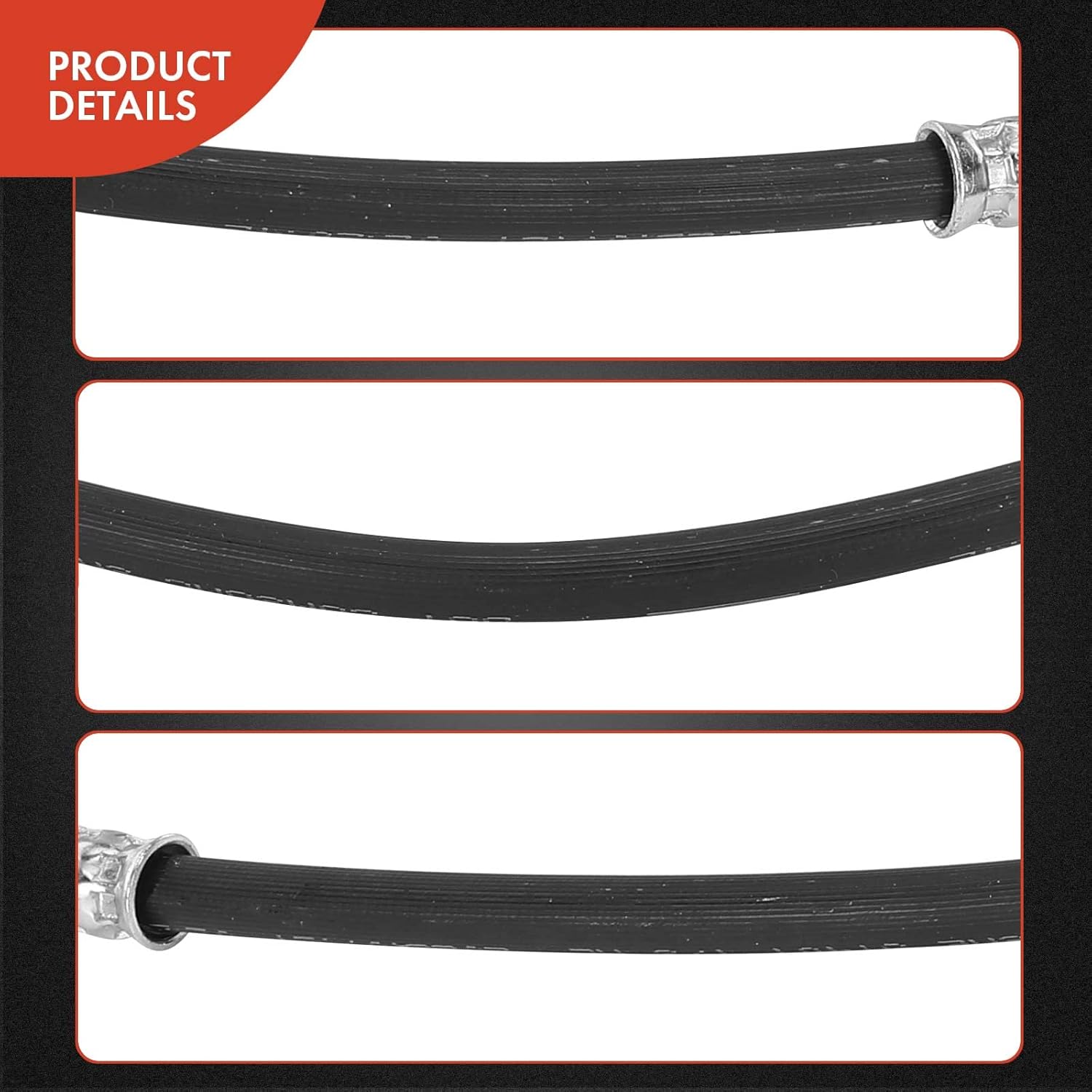 A-Premium Rear Driver and Passenger Side Brake Hydraulic Hose Compatible with Select Toyota Models - Camry 1992-2001, Solara 1999-2003 - Replace# 9008094021, 9008094022 (Pack of 2)