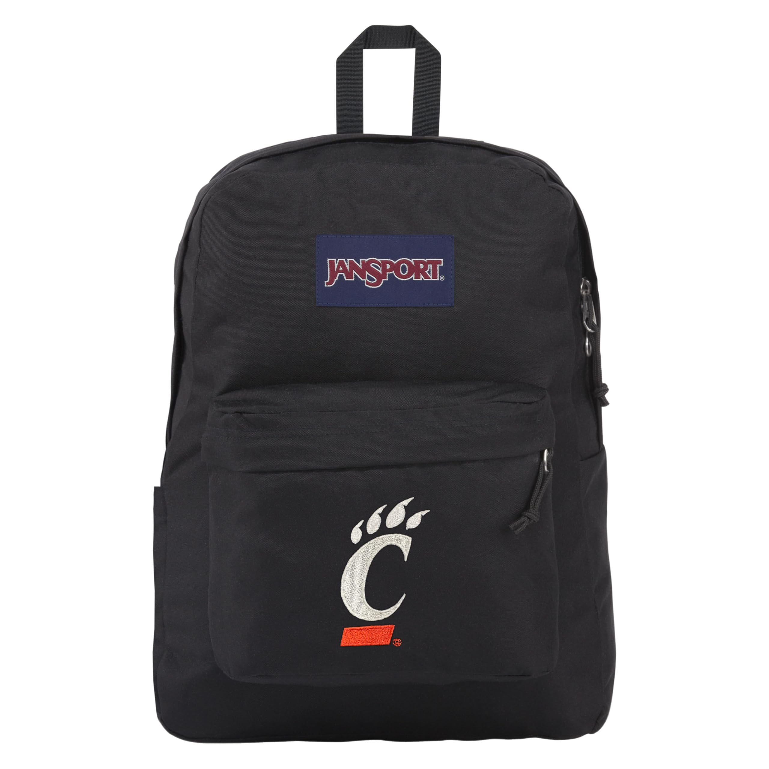 JanSport NCAA Officially Licensed Backpack, Cincinnati Bearcats, Superbreak Plus with Padded 15'' Laptop Sleeve, Spacious Computer Bag for Men &amp; Women, Durable Daypack with Bottle Pocket, Black