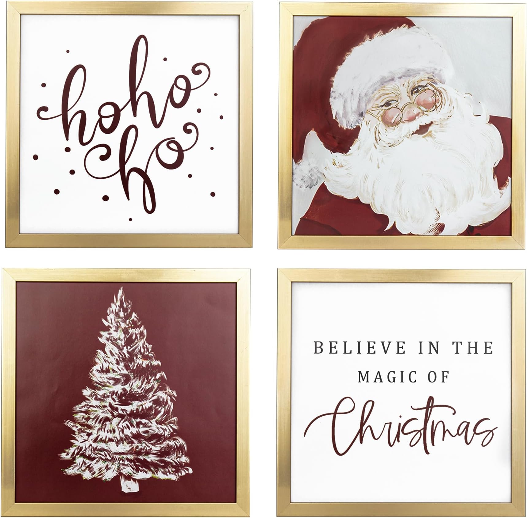 ArtbyHannahChristmas Wall Art Set of 4
