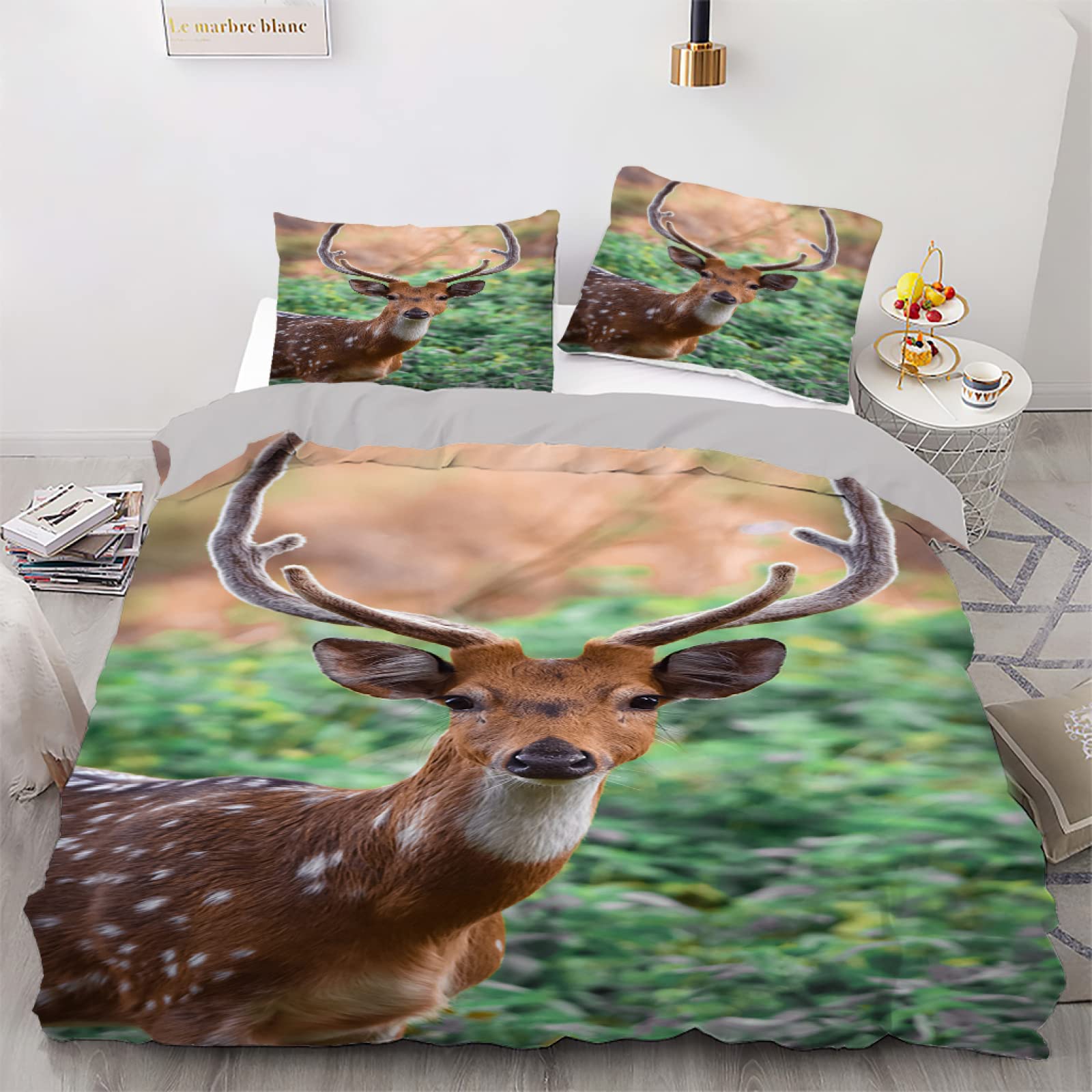 Housse de couette 200x200 cerf pour une chambre nature et cocooning