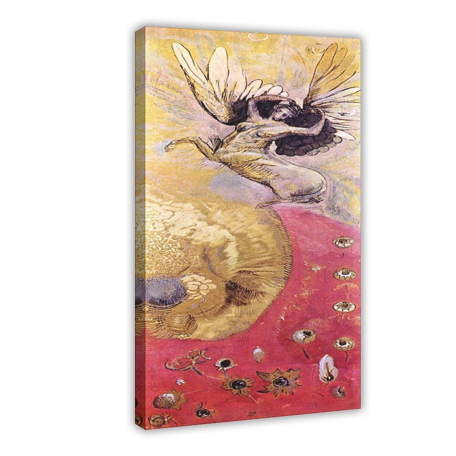 WCYB Pegasus by Odilon Redon Prints Posters Canvas Deco Paintings Wall Art For Office Frame 24" L X 36" W