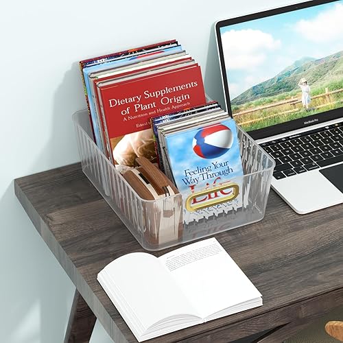 Miniatura 4 de Vababa Paquete de 4 cubos organizadores de despensa de plástico transparente, contenedores de almacenamiento transparentes para organización de