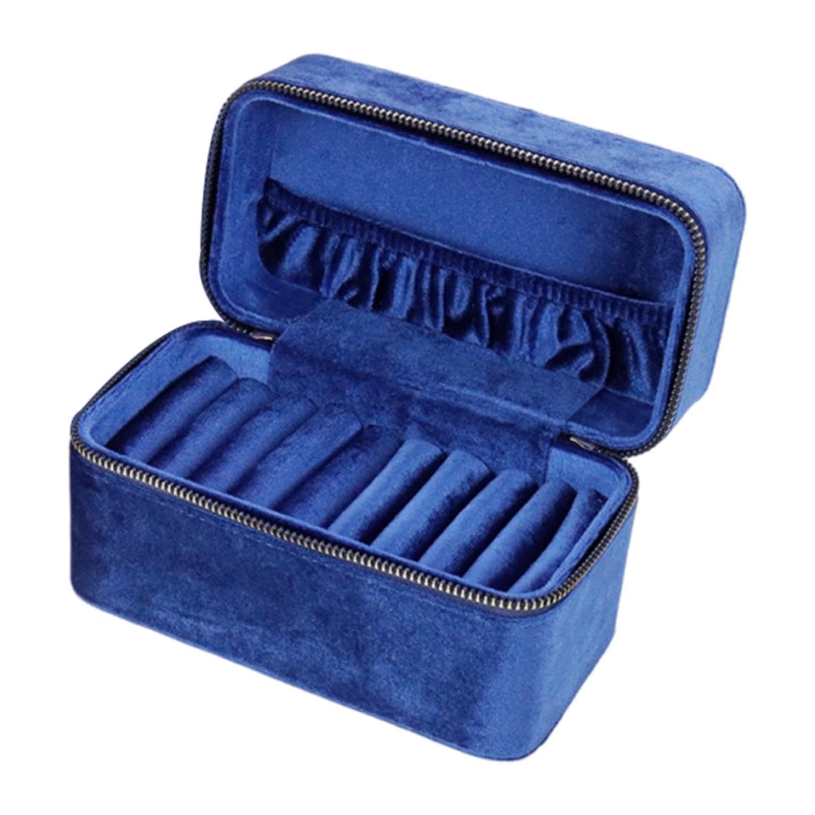 Portagioie per Bracciali con Cerniera E 9 Scomparti Individuali, Realizzato in Similpelle Vellutata. Portatile Ed Elegante, Ideale per Viaggi, Fiere E