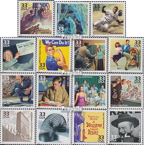 EE.UU. 3075-3089 (edición completa) 1999 EE.UU. en 20.Century (V) (sellos para coleccionistas)