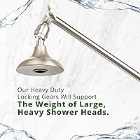 Vista 2 de High Sierra® - Extensión de brazo de ducha ajustable resistente de 12 pulgadas - Sube y baja fácilmente los cabezales de ducha - Tuerca flotante