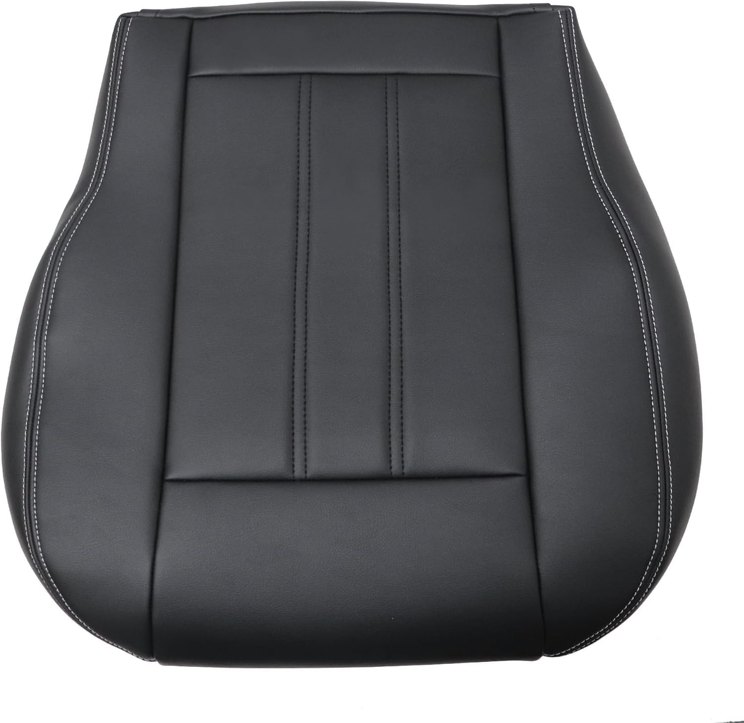 GXARTS Non-Perforated Front Driver or Passenger Side Bottom Replacement Leather Seat Cover Black Compatible with Chrysler Town & Country 2008 2009 2010 2011 2012 2013 2014 2015 2016