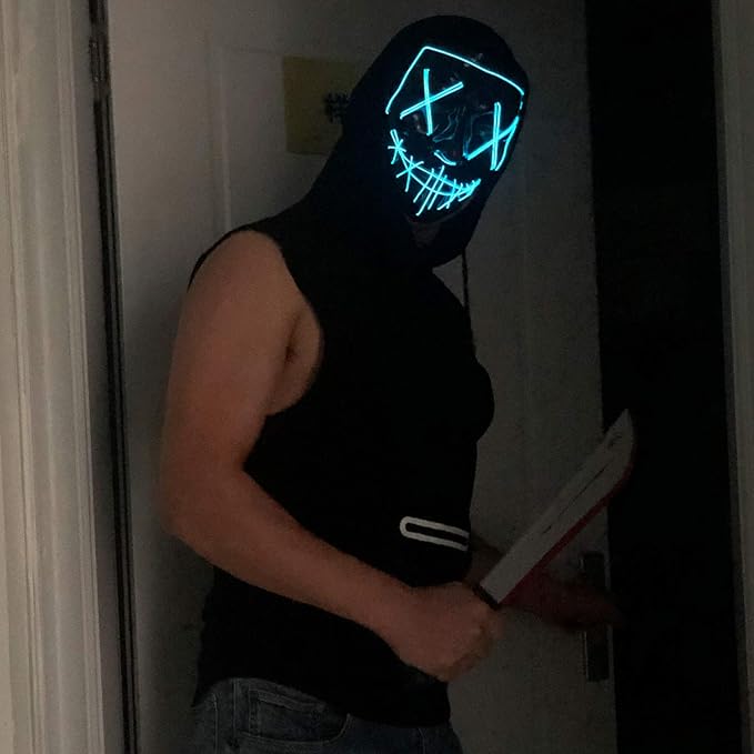 Máscara LED Poptrend Halloween para Fiestas y Cosplay miniatura 6
