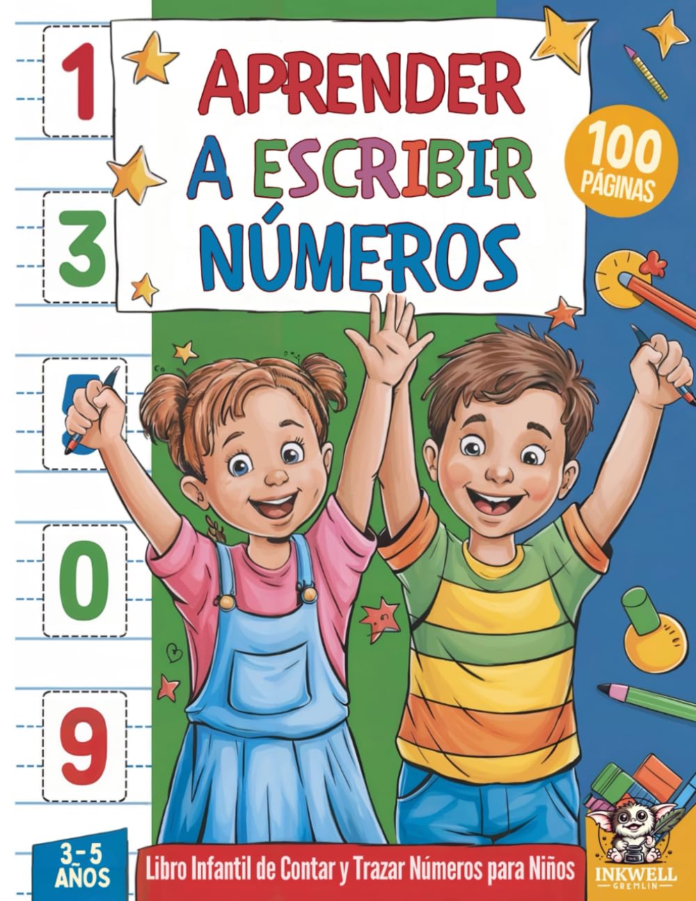 Aprender a Escribir Números: Libro Infantil de Contar y Trazar Números para Niños (Libros Preescolares en Español) Paperback – 23 Dec. 2020