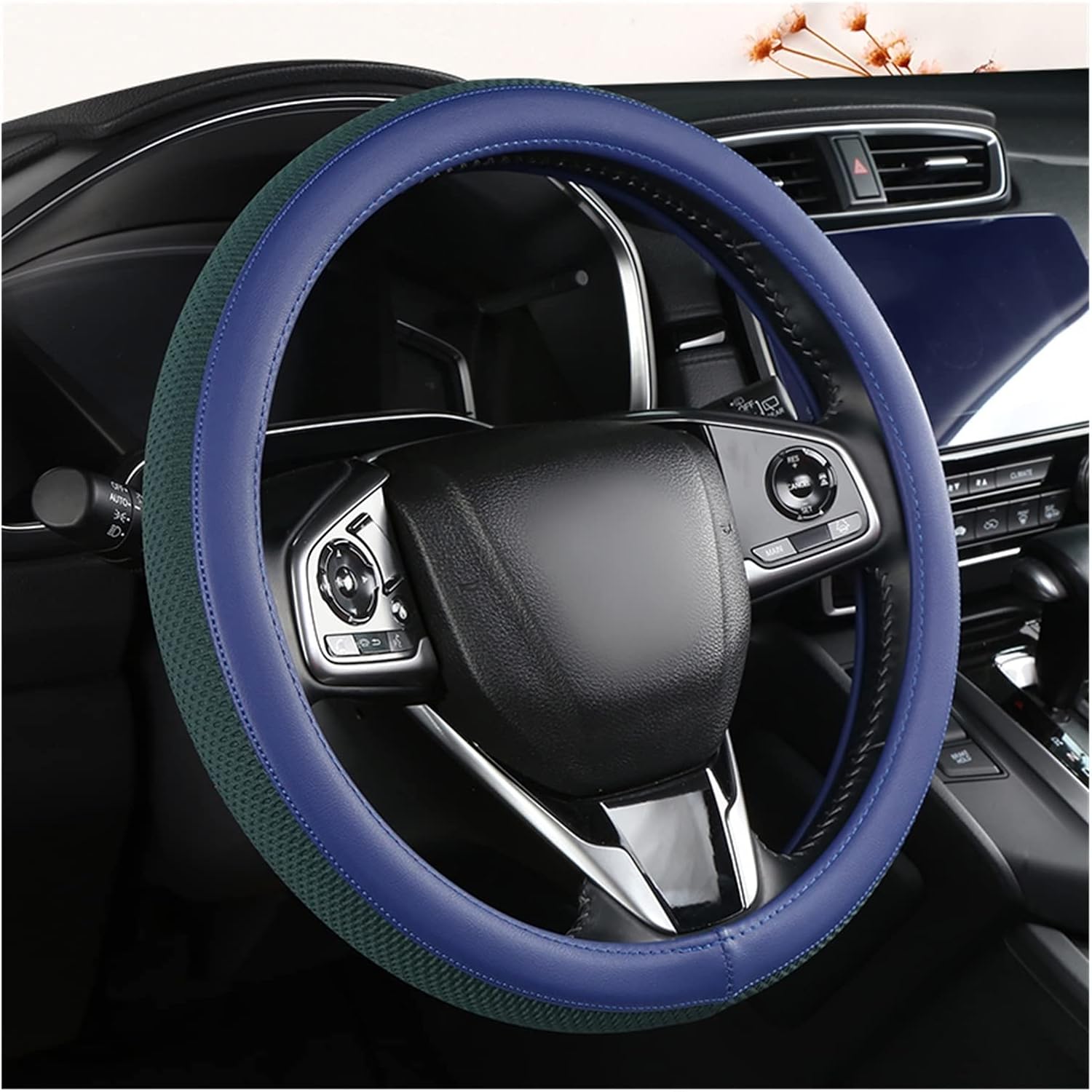 Car Steering Wheel Cover for Car Steering Wheel Cover Ice Silk Car Decoration Innovative Design Multi-Car Applicable (Color : 8#)