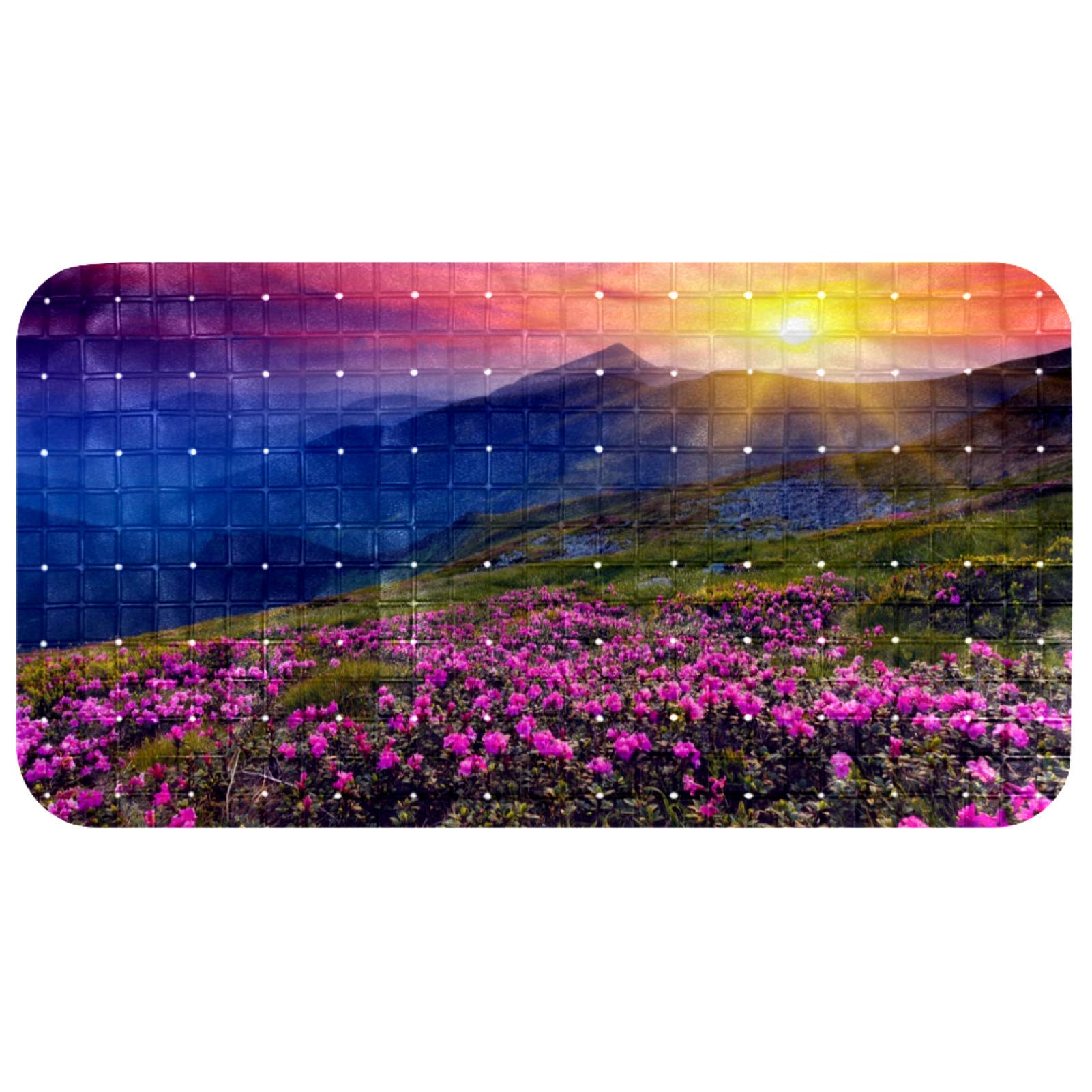 Tapis de bain rectangulaire Bennigiry sans BPA pour adulte