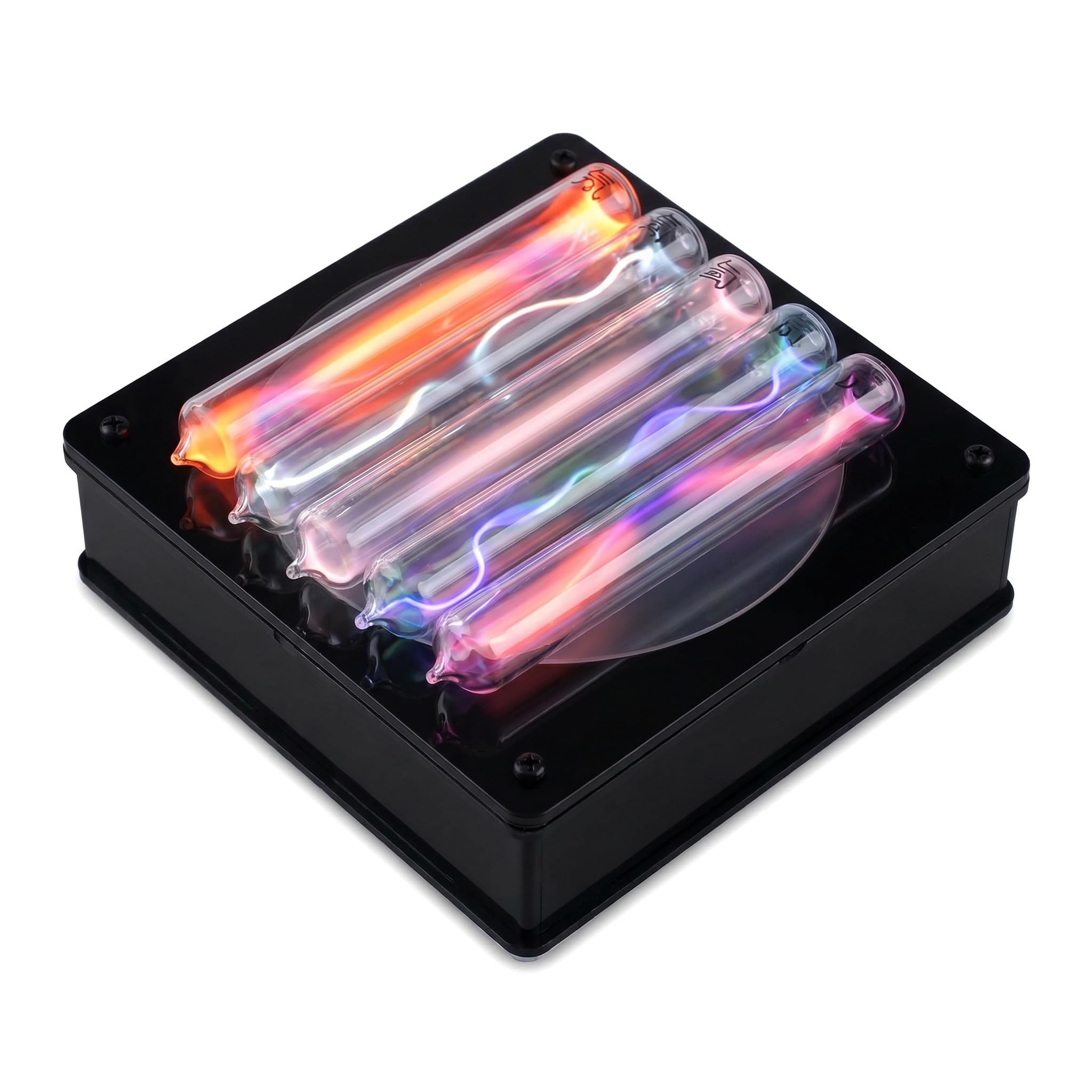WHOOLEFUN Noble Gas Sealed Tubes Set Of 5, Helium, Neon, Argon, Krypton, Xenon For Science Demo, Tube Glass Glow Device, High Purity Rare Gases Neon Light, Science Gift