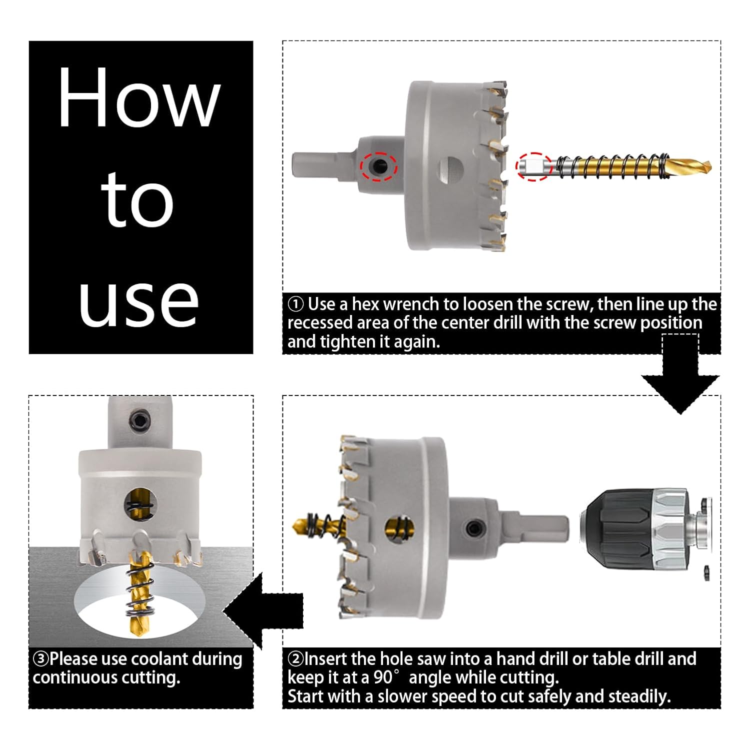 1-1/2インチ (38mm) ホールソー 高耐久 超硬 2個パック タングステンカーバイド チップホールカッター ステンレススチー