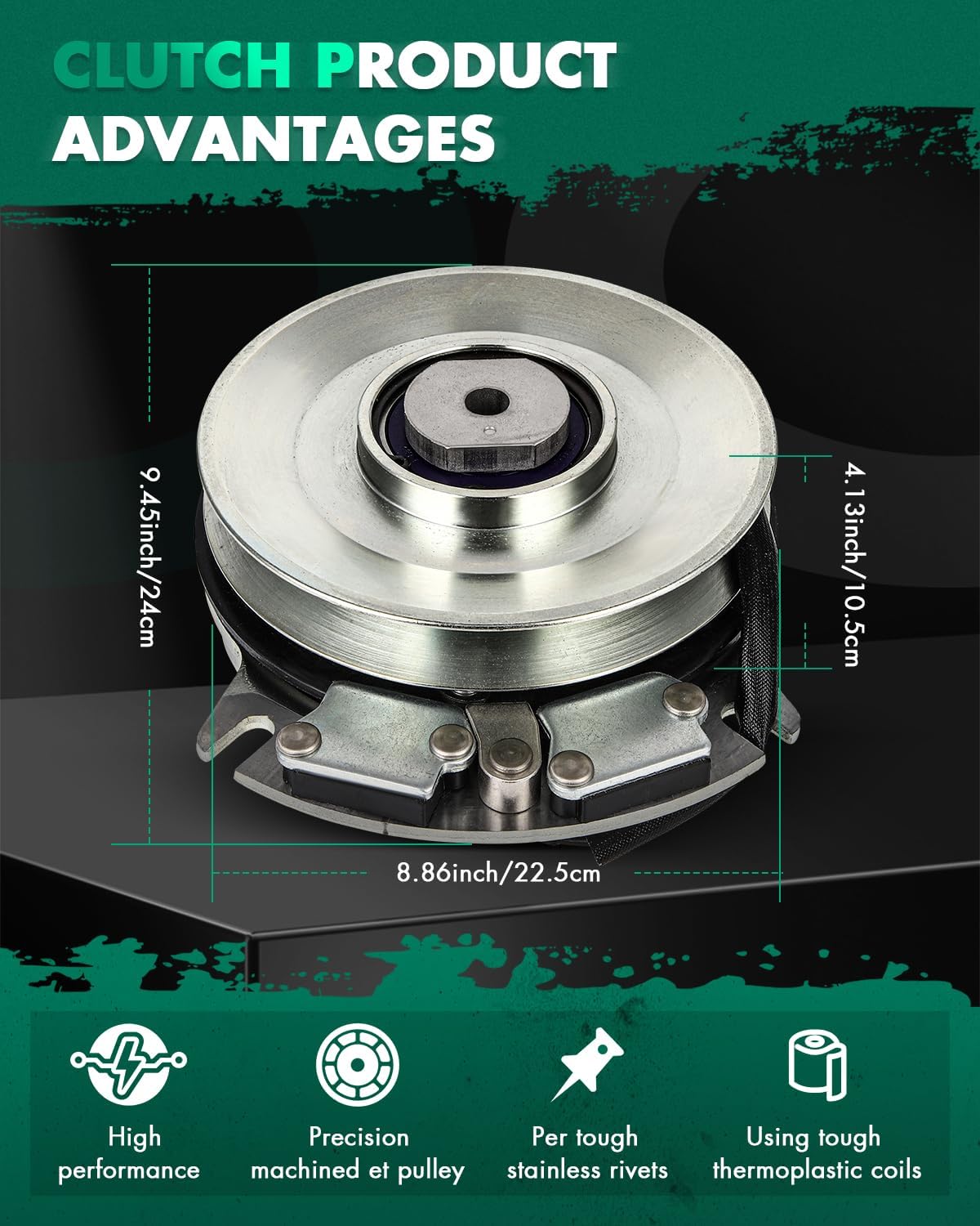 Electric Lawnmower，SCITOO PTO Clutch Fit for John Deere, for Warner, for Xtreme TCA12522